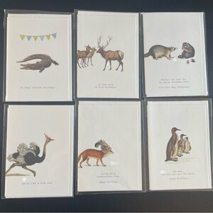 Margot Elena Tokyo Milk Animal-Themed Birthday Cards -Set of 6